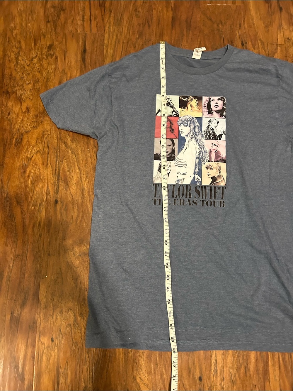 Taylor Swift Eras Tour Tee with Multi-Panel Graphics Blue Gray - Picture 6 of 8